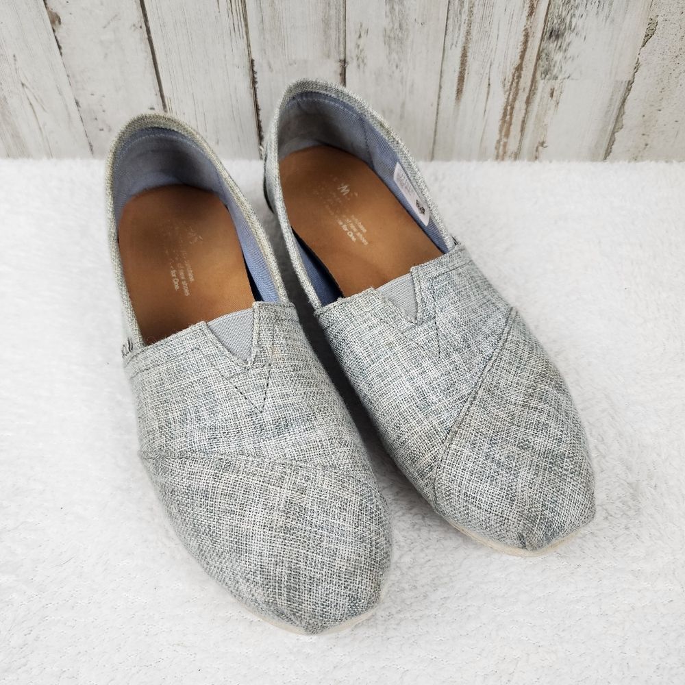 Toms Classic Slip On Flats Blue Size 10